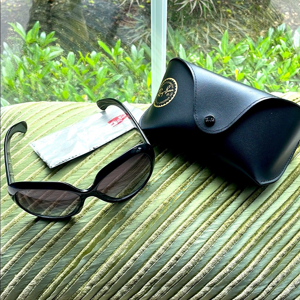 Ray-Ban Black Jackie OHH II Sunglasses with Sleek Case